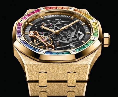 audemars piguet royal oak frosted gold double balancier squelette|audemars piguet gold watch.